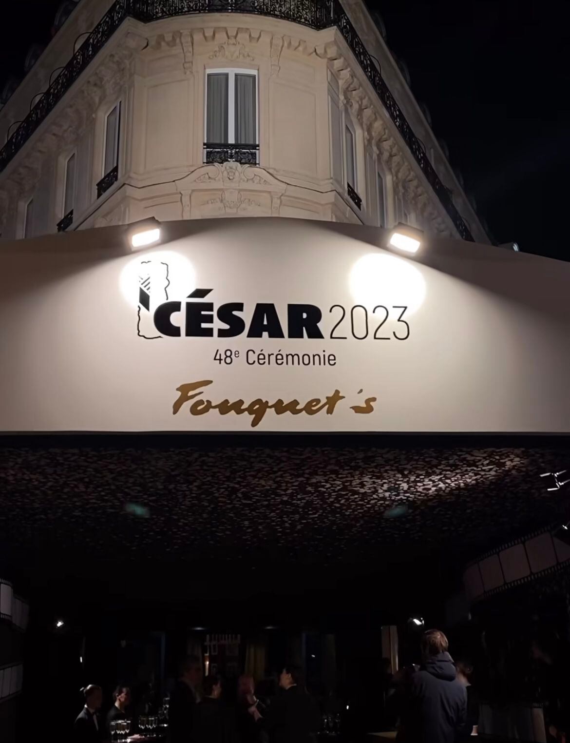 Parte de la ceremonia de los premios César 2023 tomó lugar en el hotel Barrière Le Fouquet’s. (Foto: Instagram / @academiedecesar)