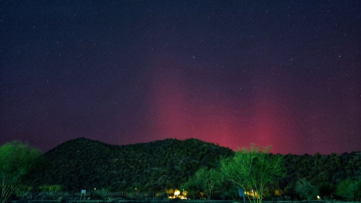En Hermosillo se observó el fenómeno de aurora boreal. (Especial) 