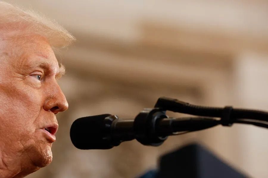 Trump pronuncia un discurso tras su posesión en el Capitolio de Washington, donde se refirió al Canal de Panamá y al Golfo de México. Foto: EFE