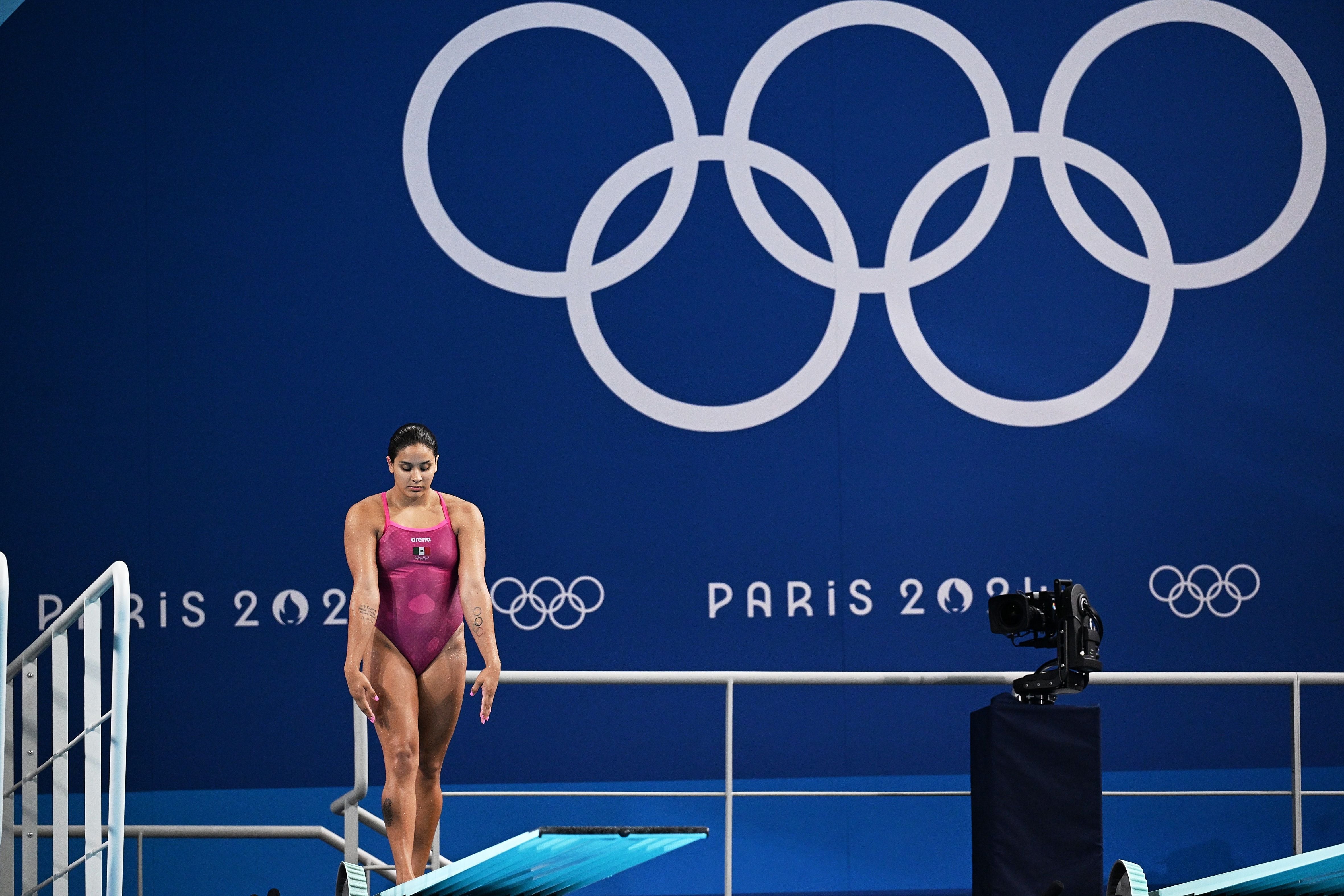 Aranza Vázquez en la semifinal de clavados. (Foto: Mexsport)