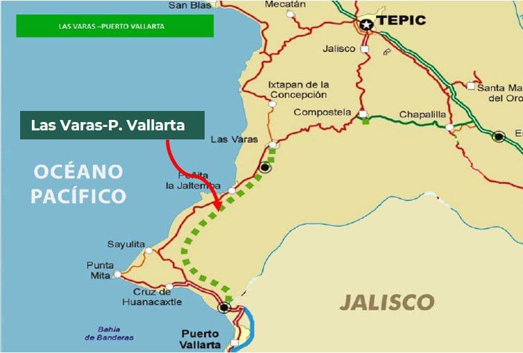 La construcción de la autopista Las Varas-Puerto Vallarta fue financiada en su mayoría con recursos públicos. 