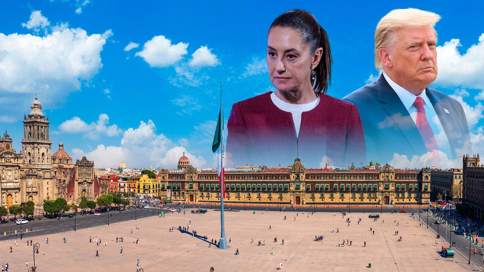 Aranceles vs. mitin en el Zócalo