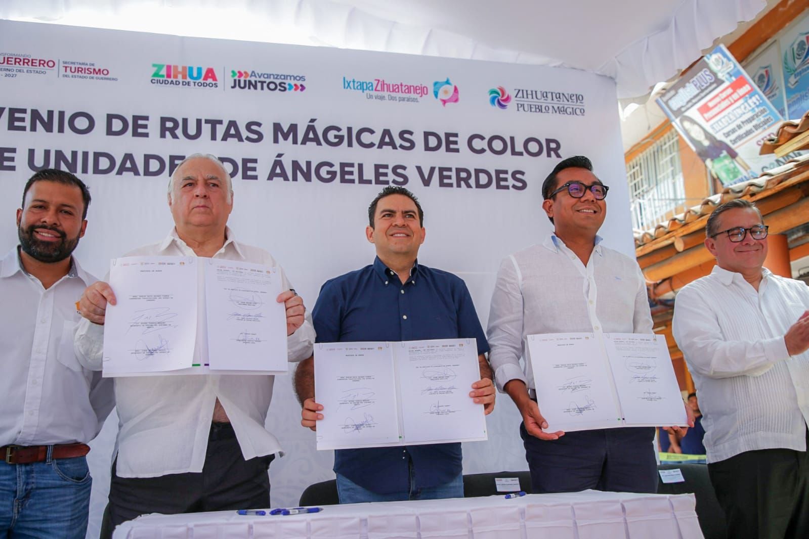 Firman Gobierno de Guerrero y SECTUR Federal convenio de Rutas Mágicas de Color en Zihuatanejo