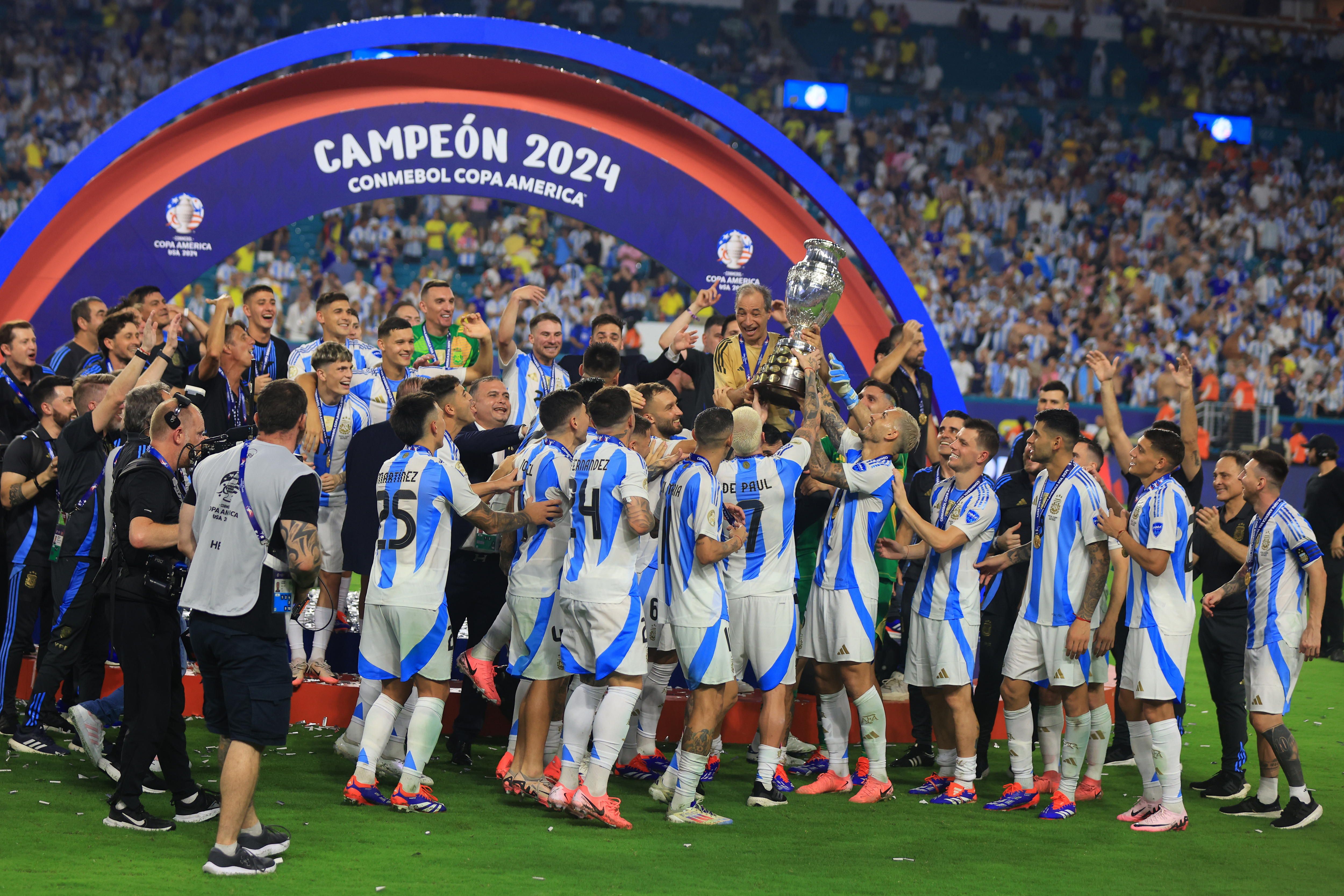 Copa América Argentina consiguió el título ante Colombia. (Foto: EFE)