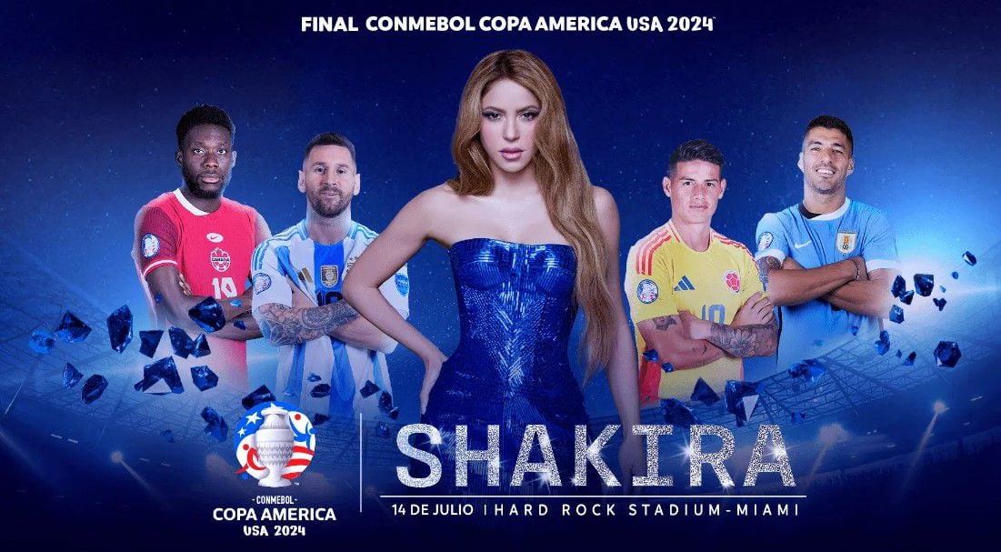 Shakira cantó en la final de la Copa América. (Foto: @CopaAmerica).