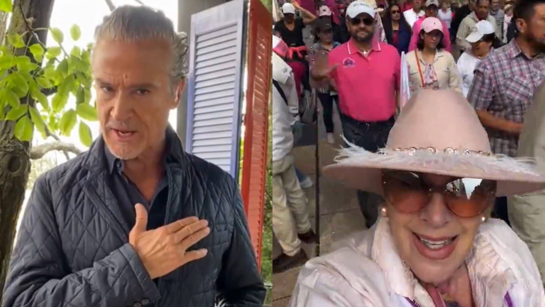 Famosos en la Marcha por la Democracia 2024: Actores se vistieron de rosa 