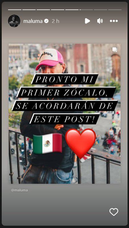 Maluma publicó una fotografía en la Ciudad de México. (Foto: Instagram / @maluma).