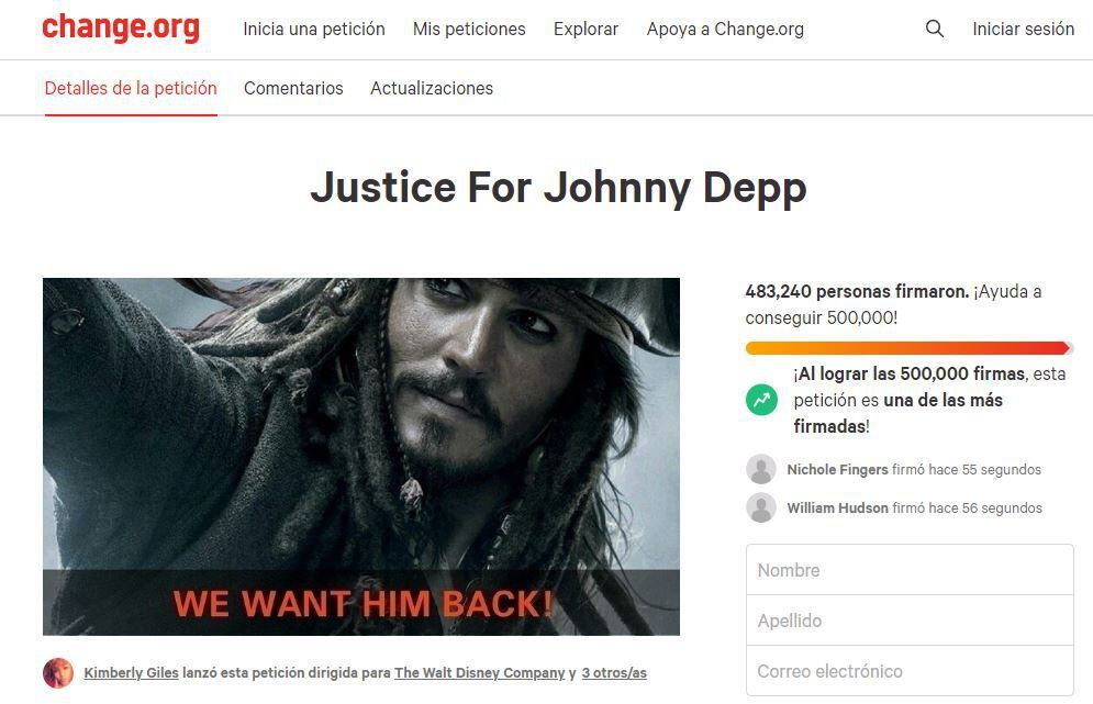 Petición de change.org