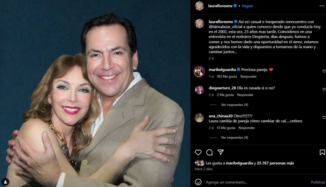 Publicación de Laura Flores en Instagram. (Foto: Captura de pantalla)