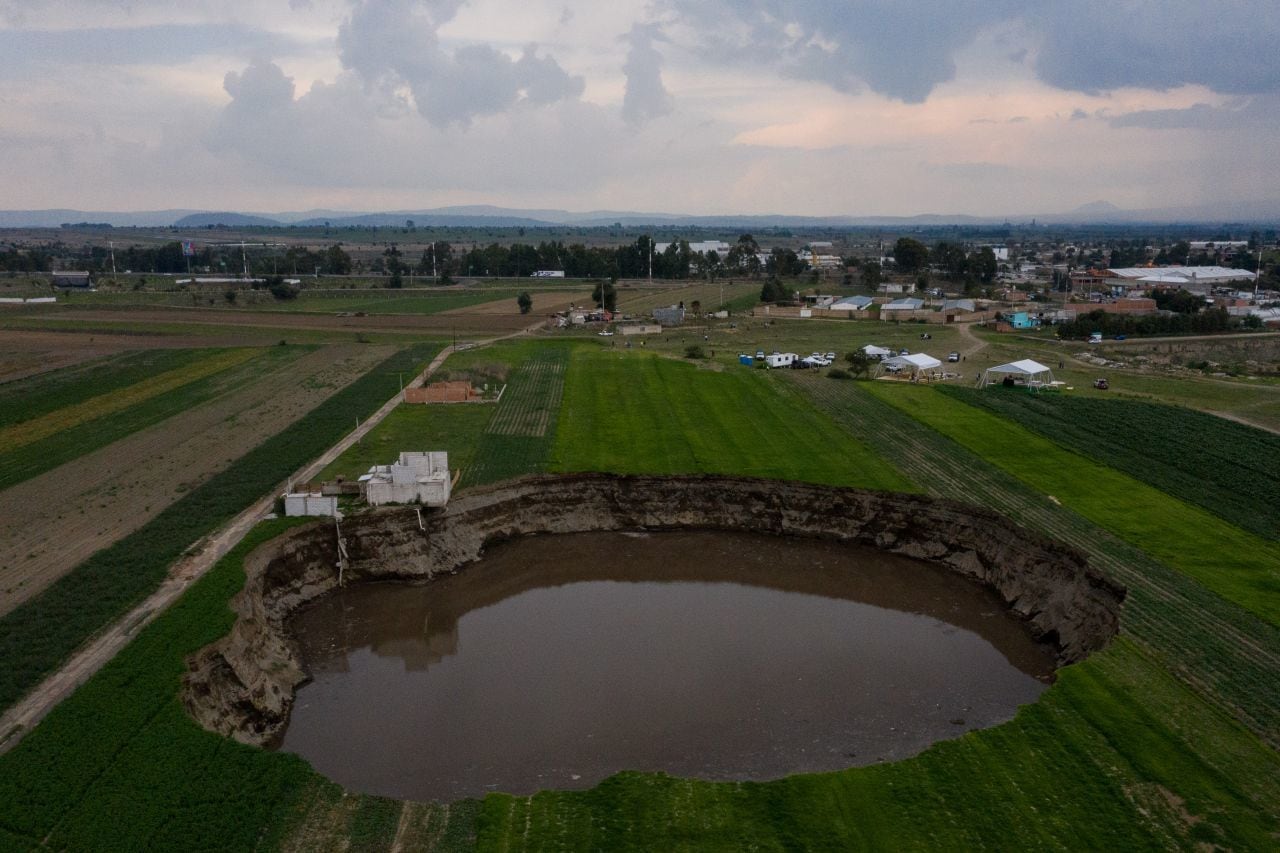 Socavón en Puebla: sobreexplotación de manto acuífero, una de las causas de su formación