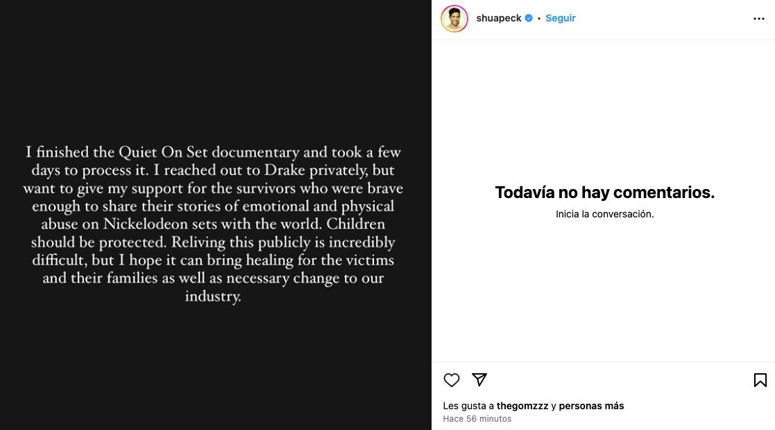 Josh Peck publicó un mensaje en apoyo a los sobrevivientes de abuso en los sets de Nickelodeon. (Foto: Instagram / @shuapeck).