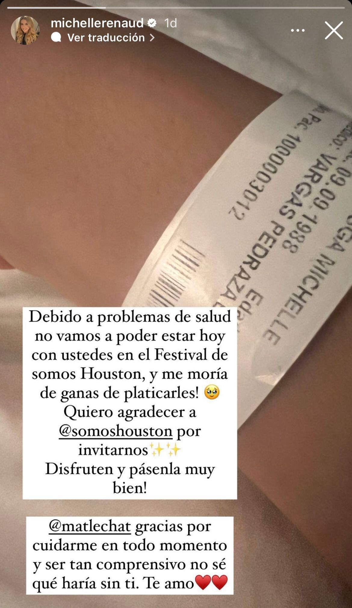 Michelle Renaud canceló su participación en un evento por problemas de salud. (Foto: Instagram / @michellerenaud)