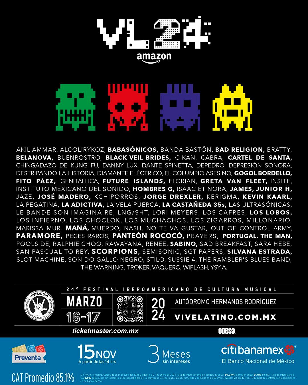 El 16 y 17 de marzo, el Vive Latino vivirá su edición 24.