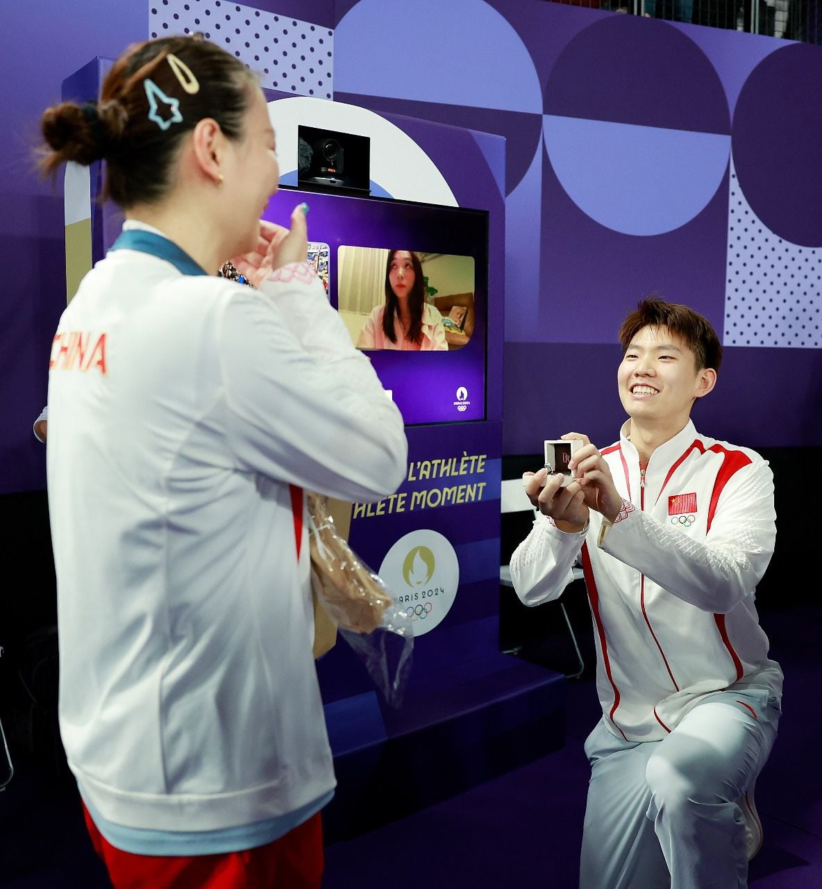 La deportista china aceptó casarse. (Foto: Xinhua News Agency)