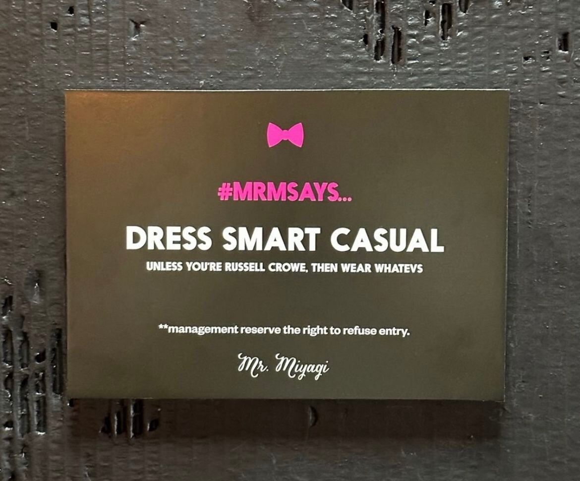 El restaurante Mr. Miyagi se disculpó con Russell Crowe. (Foto: Instagram / @mrmiyagimelbourne)