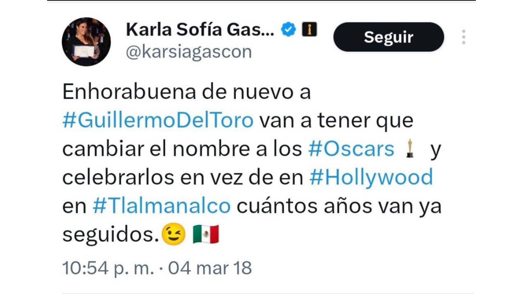 Karla Sofía Gascón criticó a Guillermo del Toro. (Captura: X)