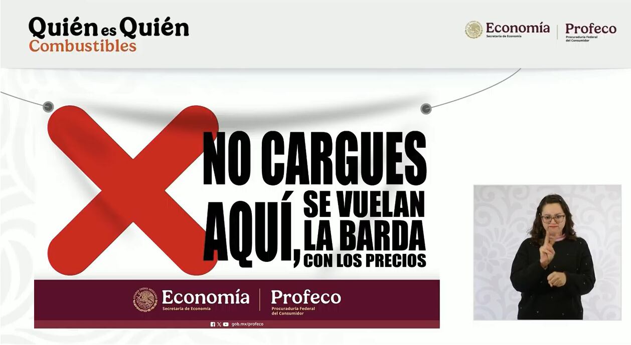 Profeco castigará a gasolineras con una lona que indique que ahí se vende gasolina cara.