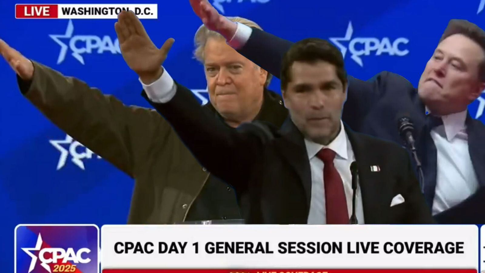 Como Musk: Eduardo Verástegui y Steve Bannon realizan saludo nazi en discursos de la CPAC