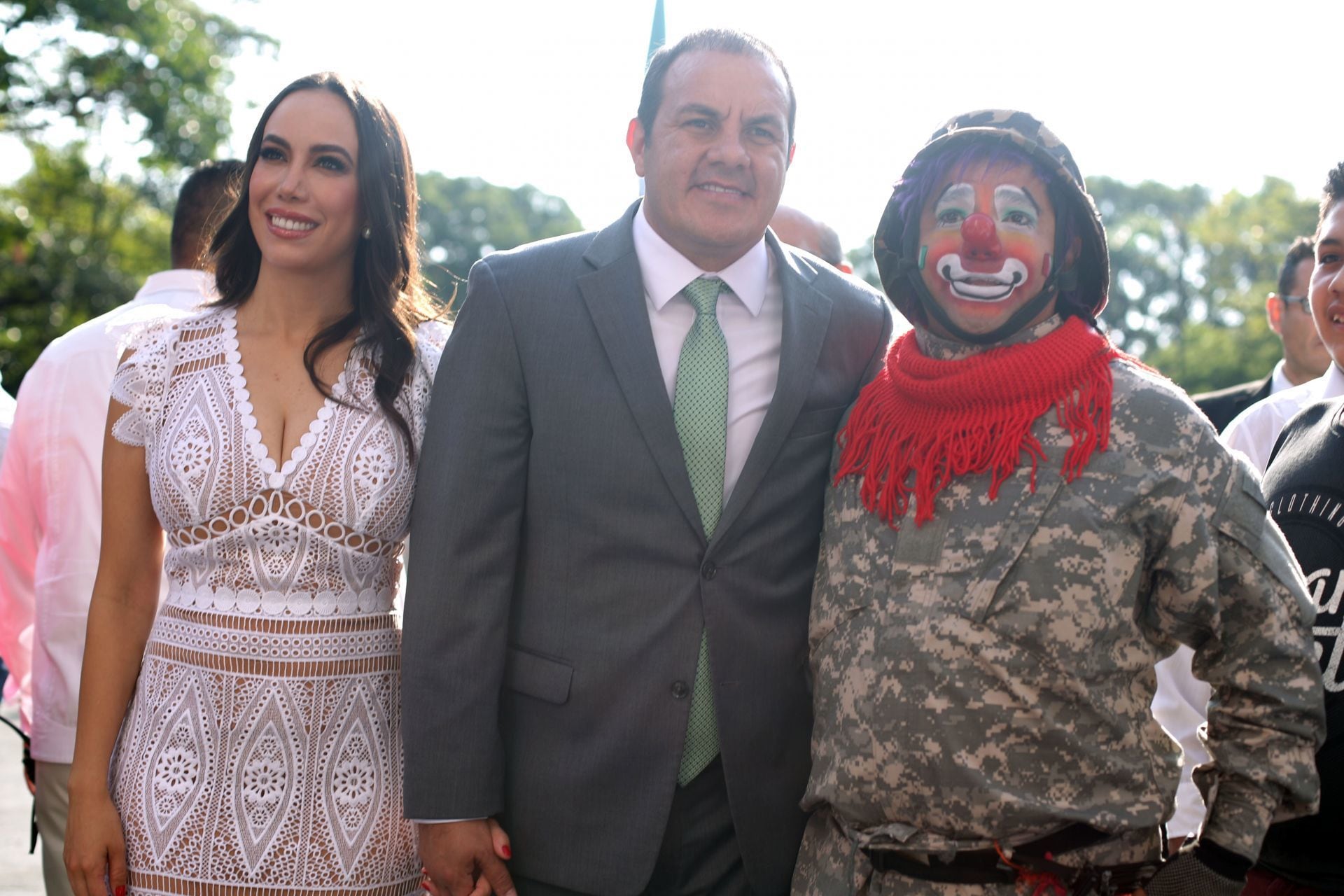 El exgobernador de Morelos, Cuauhtémoc Blanco Bravo junto a su esposa de origen brasileño, la modelo Natalia Rezende. 