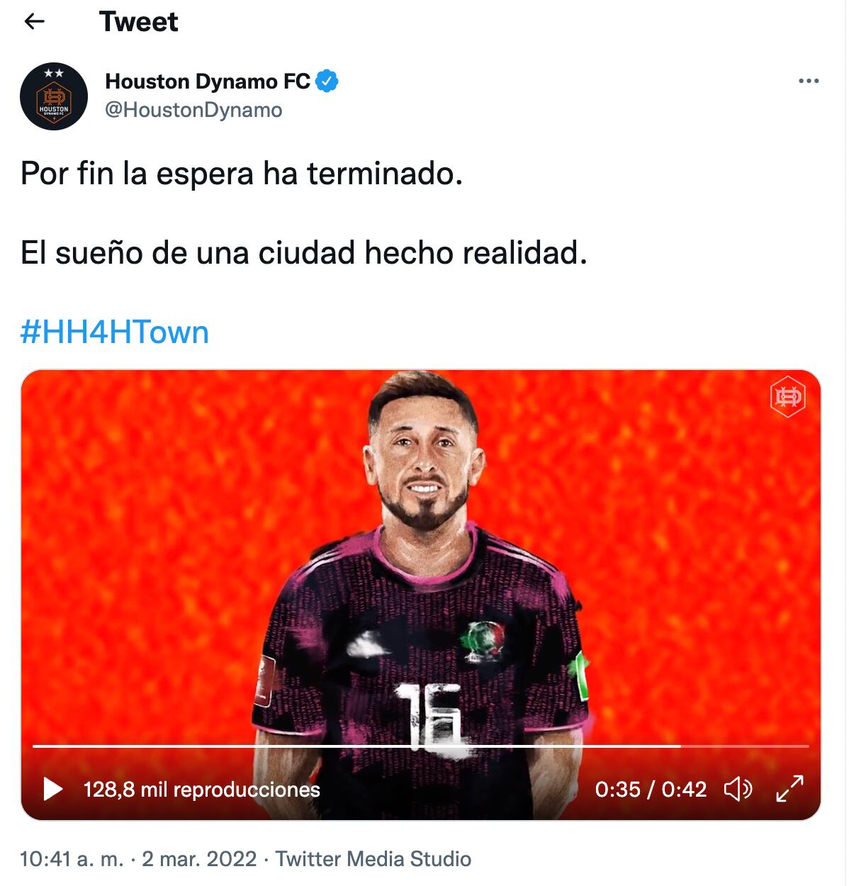 Héctor Herrera se suma al Houston Dynamo (Foto: Twitter @HoustonDynamo)