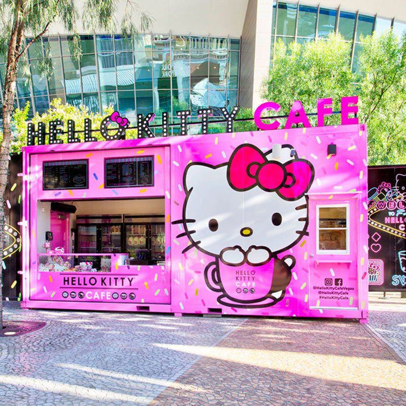 Aspecto de Hello Kitty Café en Las Vegas.