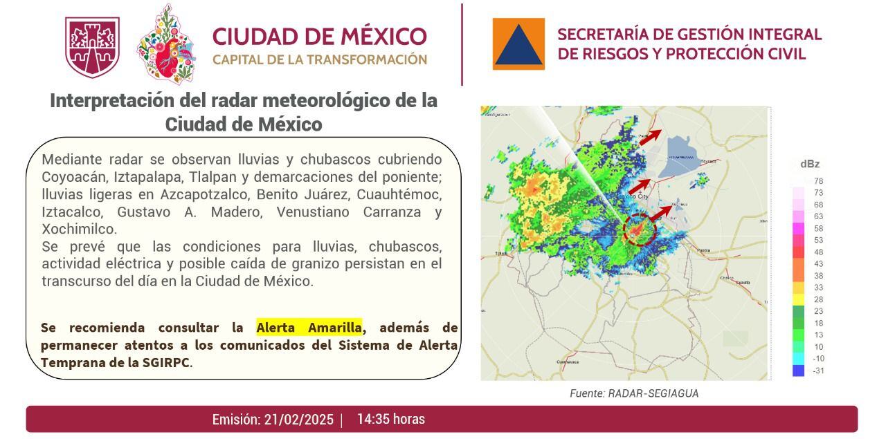 Recomendaciones ante las lluvias de este viernes en la Ciudad de México. 