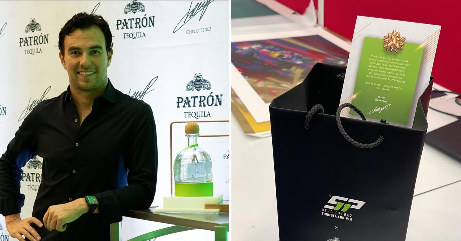 ‘Checo’ Pérez regala tequila a su equipo de Red Bull: ¿Cuánto cuestan las botellas que dio por Navidad?