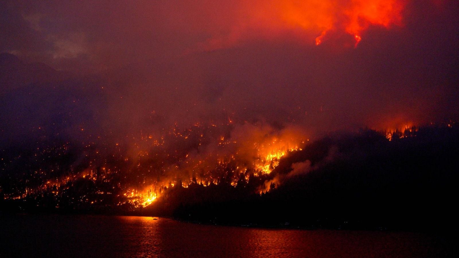 Unos 100 incendios forestales están ardiendo en 15 estados de Estados Unidos.