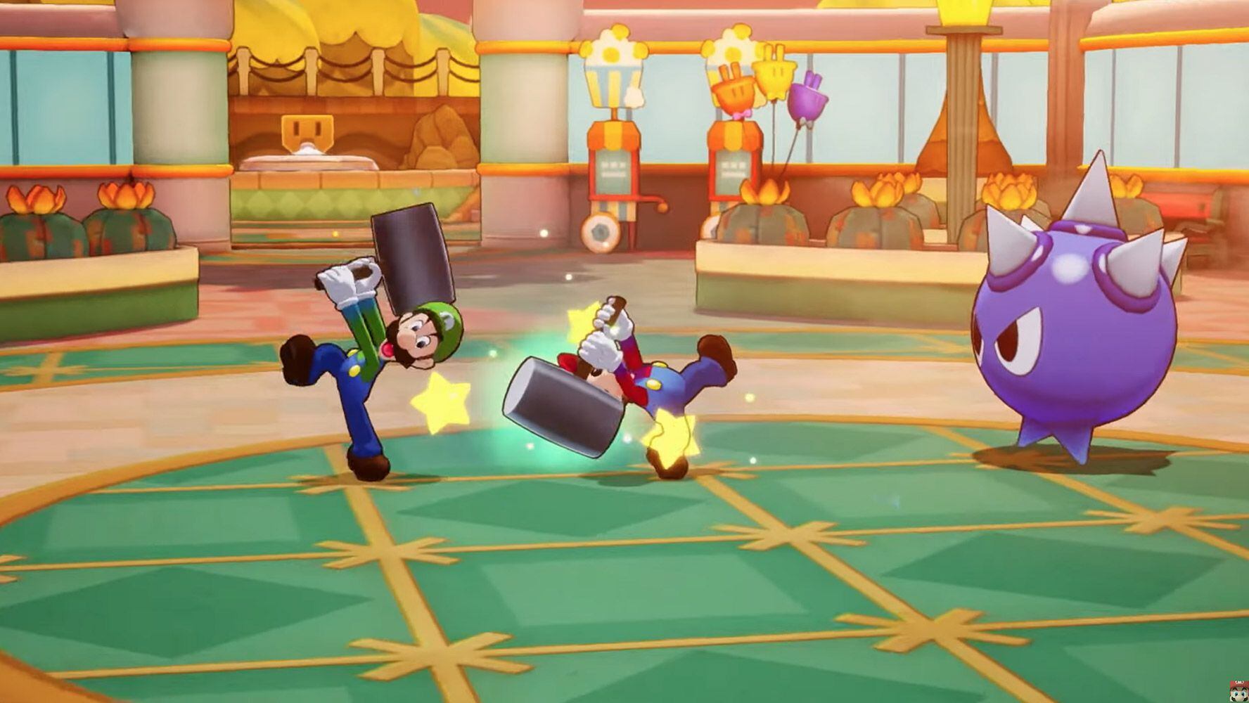 Modo de lucha cooperativa en Mario y Luigi: Brothership.