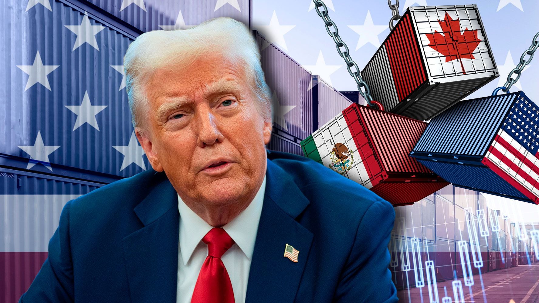 Donald Trump, presidente de EU, amenazó con imponer aranceles a México y Canadá del 25 por ciento.