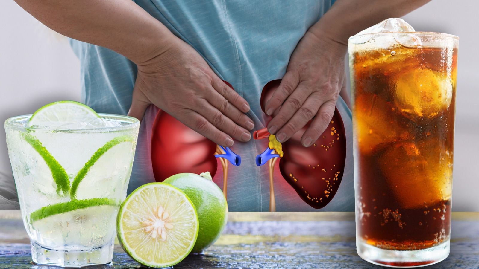 El exceso de refresco puede afectar a los riñones, por lo que altenativas como el agua con limón ayudan a cambiar tus hábits. (Fotoarte: Andrea López Trejo | El Financiero)