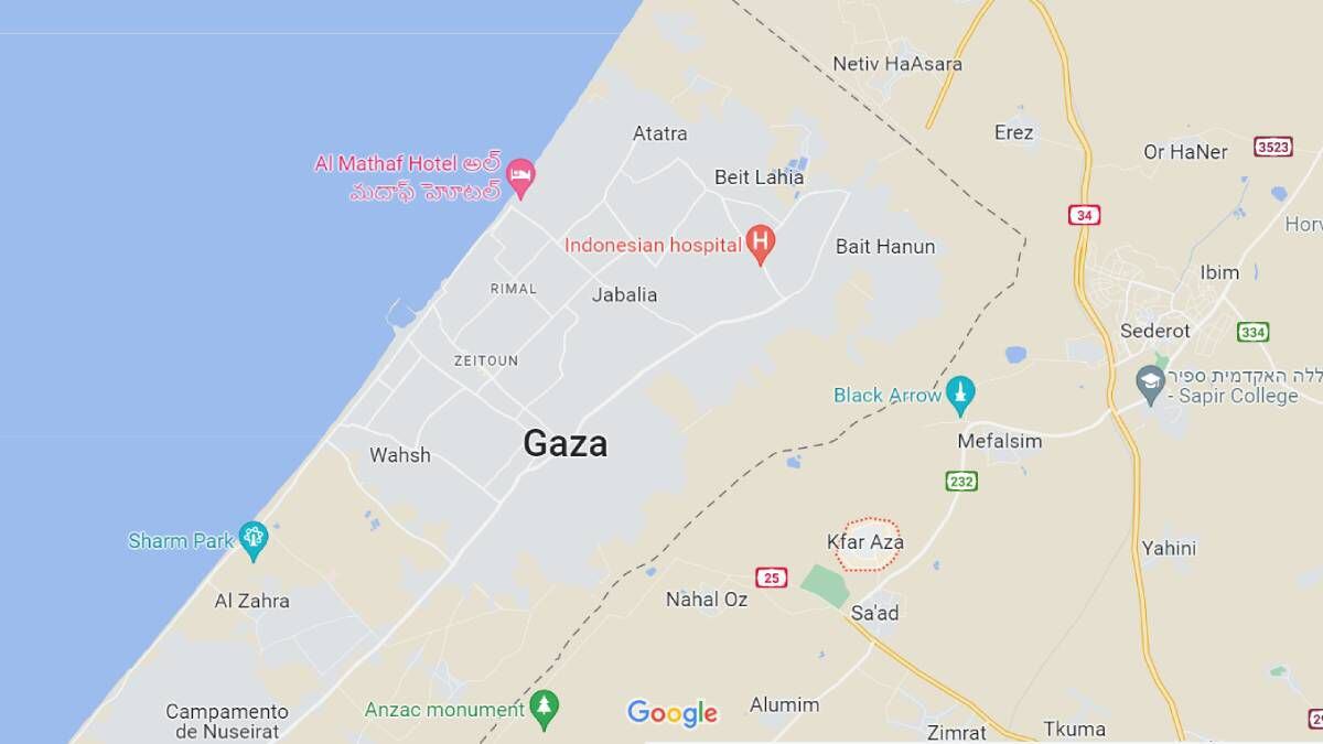 Kfar Aza es un asentamiento israelí cercano a la Franja de Gaza, hogar de miles de civiles palestinos y lugar desde donde Hámas ha lanzado ataques.