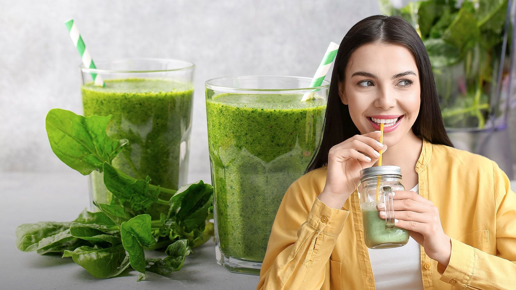 El jugo de espinacas se puede realizar únicamente con agua o se pueden adicionar otros ingredientes como frutas. (Foto: Especial El Financiero)