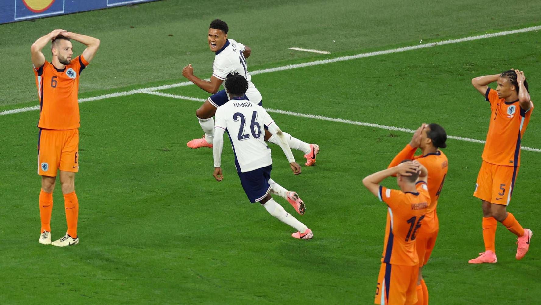 Con gol de Ollie Watkins de último minuto, Inglaterra eliminó a Países Bajos y alcanzó la final de la Euro 2024. (Foto: EFE).