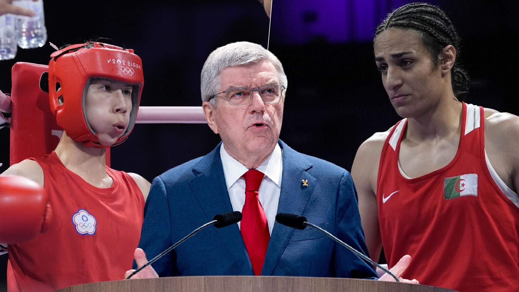 Thomas Bach condenó la serie de comentarios negativos que han recibido las boxeadoras Imane Khelif y Lin Yu-Ting en los últimos días. (Fotoarte: El Financiero)