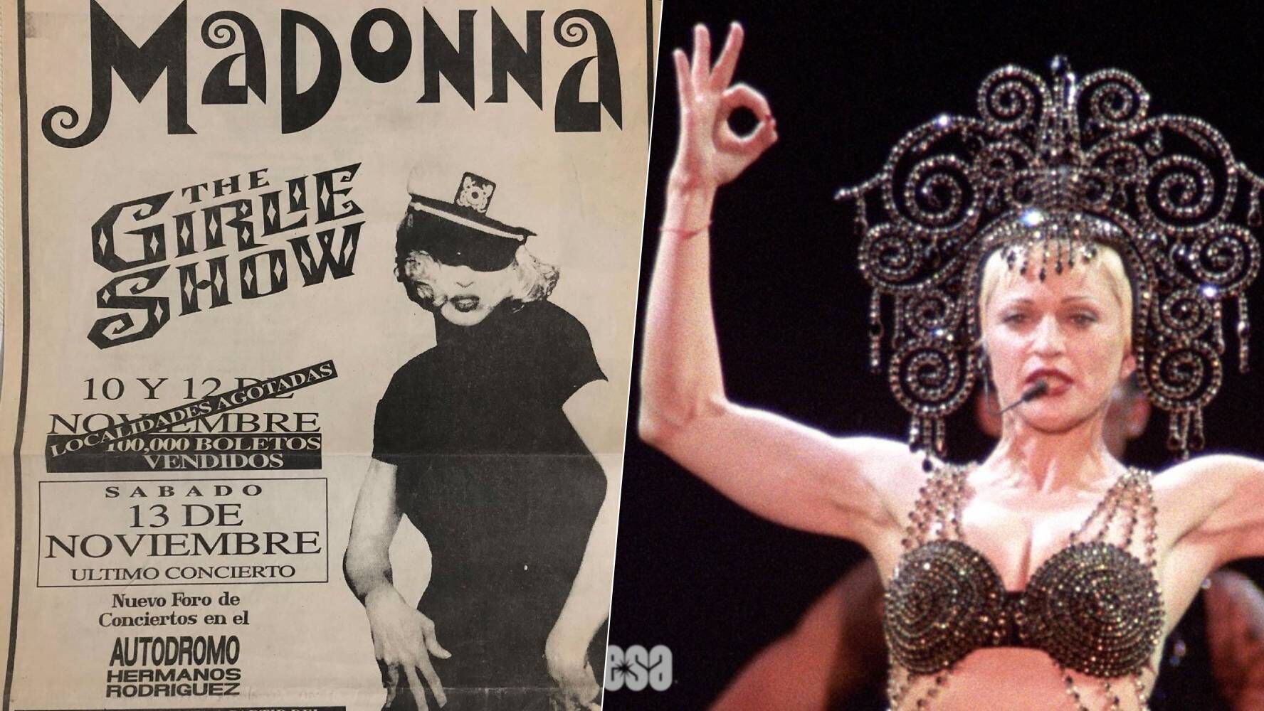 Madonna se presentó por primera vez en México en 1993, en medio de las protestas de un grupo que querían evitar su show en Foro Sol. (Foto: Facebook Madonna Madders / Ocesa).