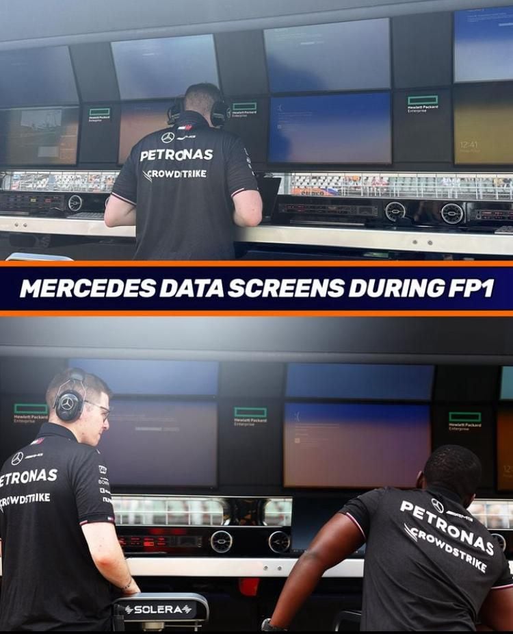 La afectación de Microsoft alcanzó a equipos de Fórmula 1 como Mercedes durante las prácticas del GP de Hungría. (Foto: Especial)
