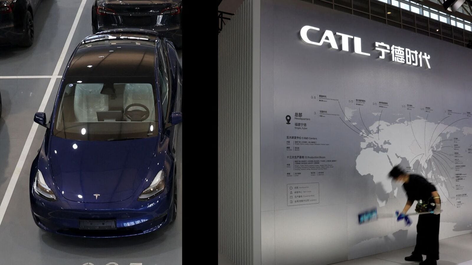 La empresa china CATL distribuye baterías a  fabricantes de coches eléctricos, como Tesla, Volkswagen y Stellantis. [Fotografía. Especial]