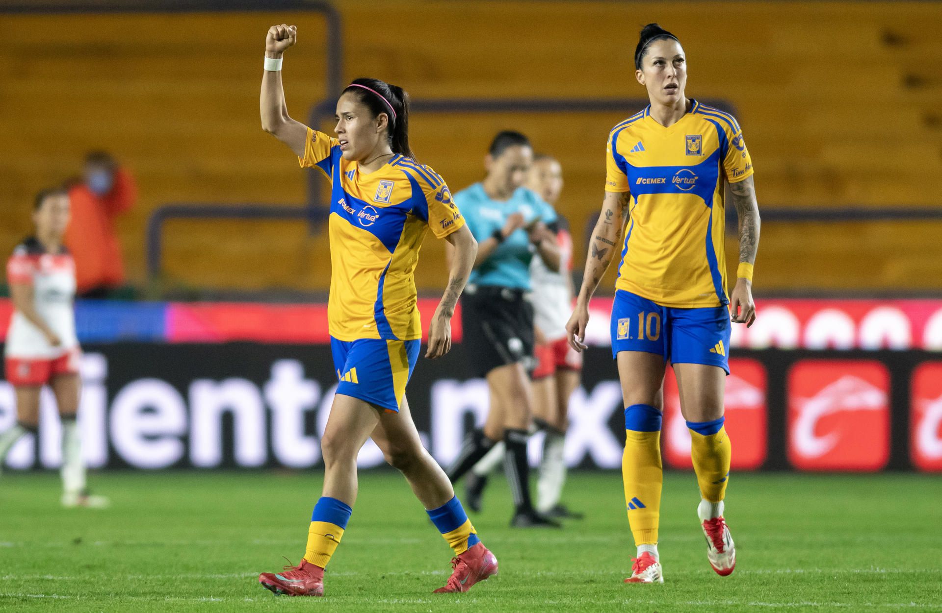 Tigres vs. León empataron 2-2 en la cuarta jornada de la Liga MX Femenil. (Foto: EFE).