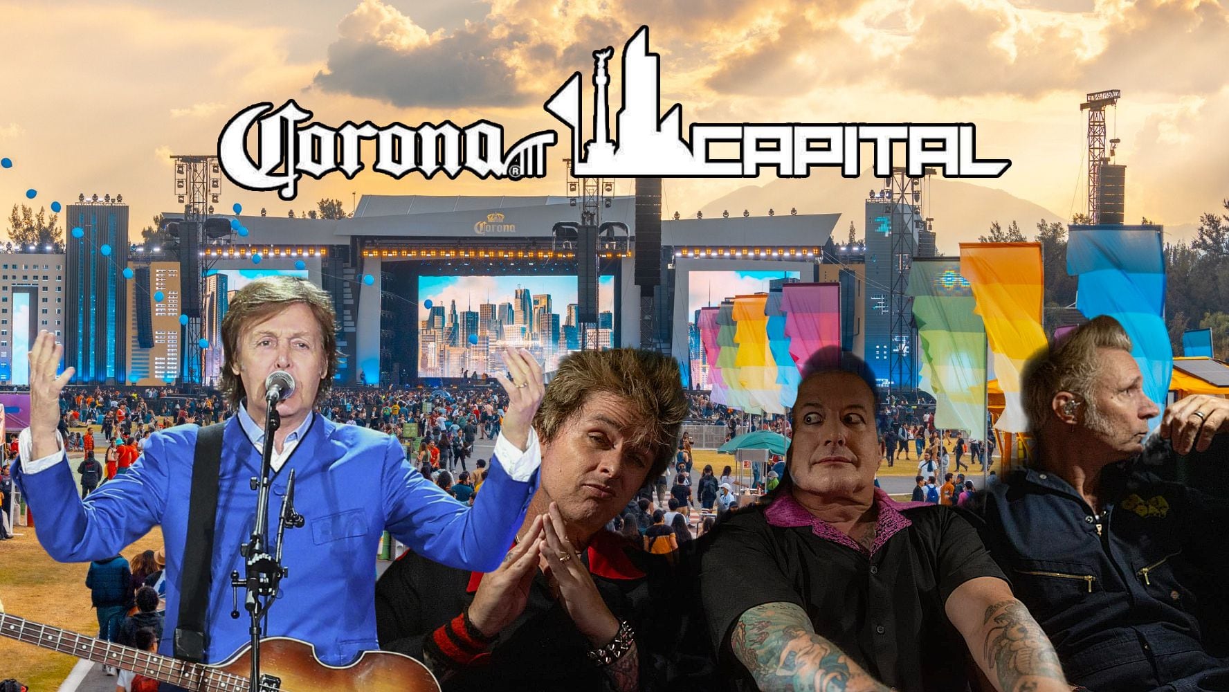 El festival Corona Capital anunció el cartel de su edición 2024, que incluye a más de 50 artistas nacionales e internacionales. (Fotoarte: El Financiero)