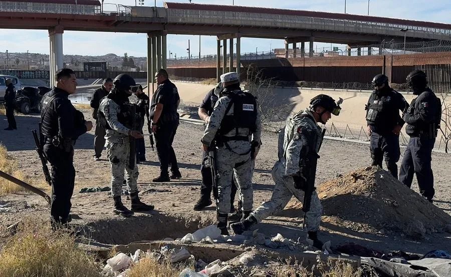 Miembros de la Guardia Nacional de México participan en la ‘Operación Frontera’ en Ciudad Juárez. Foto: EFE