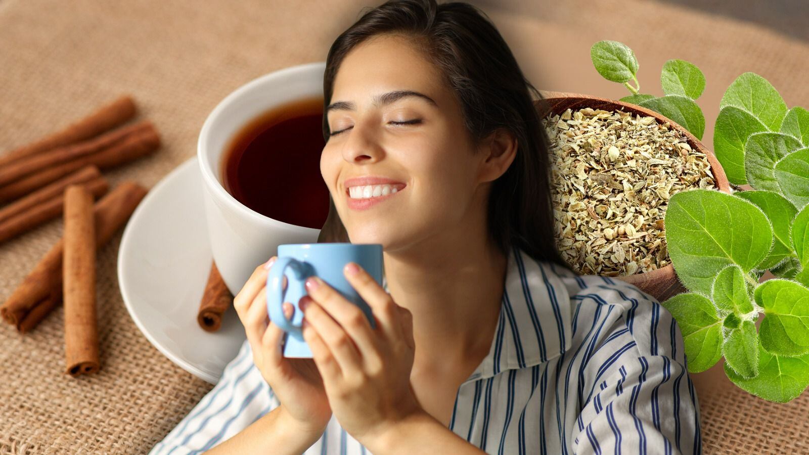 El té de canela con orégano es un remedio casero que se promueve para reforzar el sistema inmune, aunque poco se ha probado. (Fotoarte: Andrea López Trejo / El Financiero).