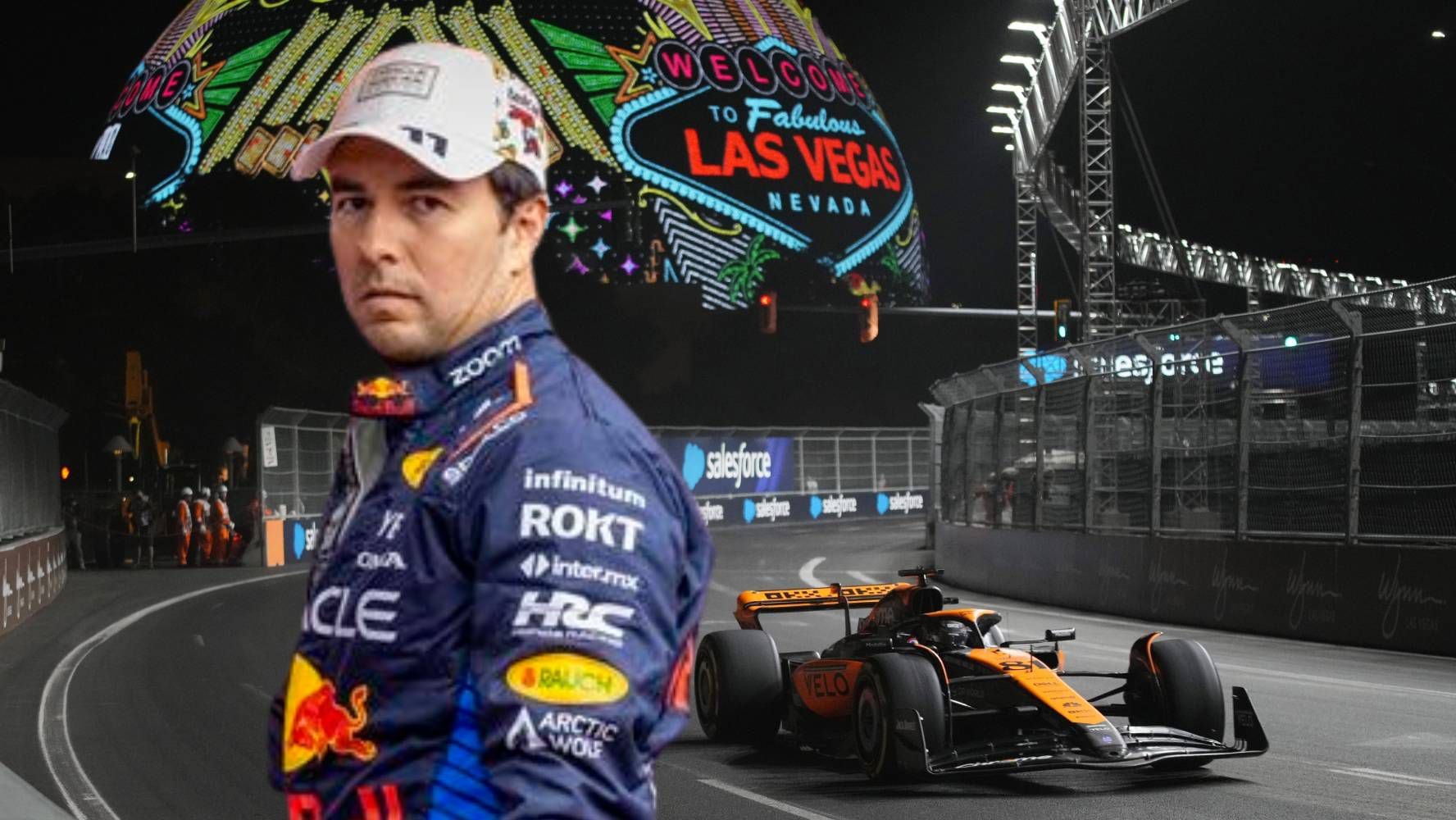 Checo Pérez ya inició actividades en el Gran Premio de Las Vegas 2024. (Foto: EFE/ AP)