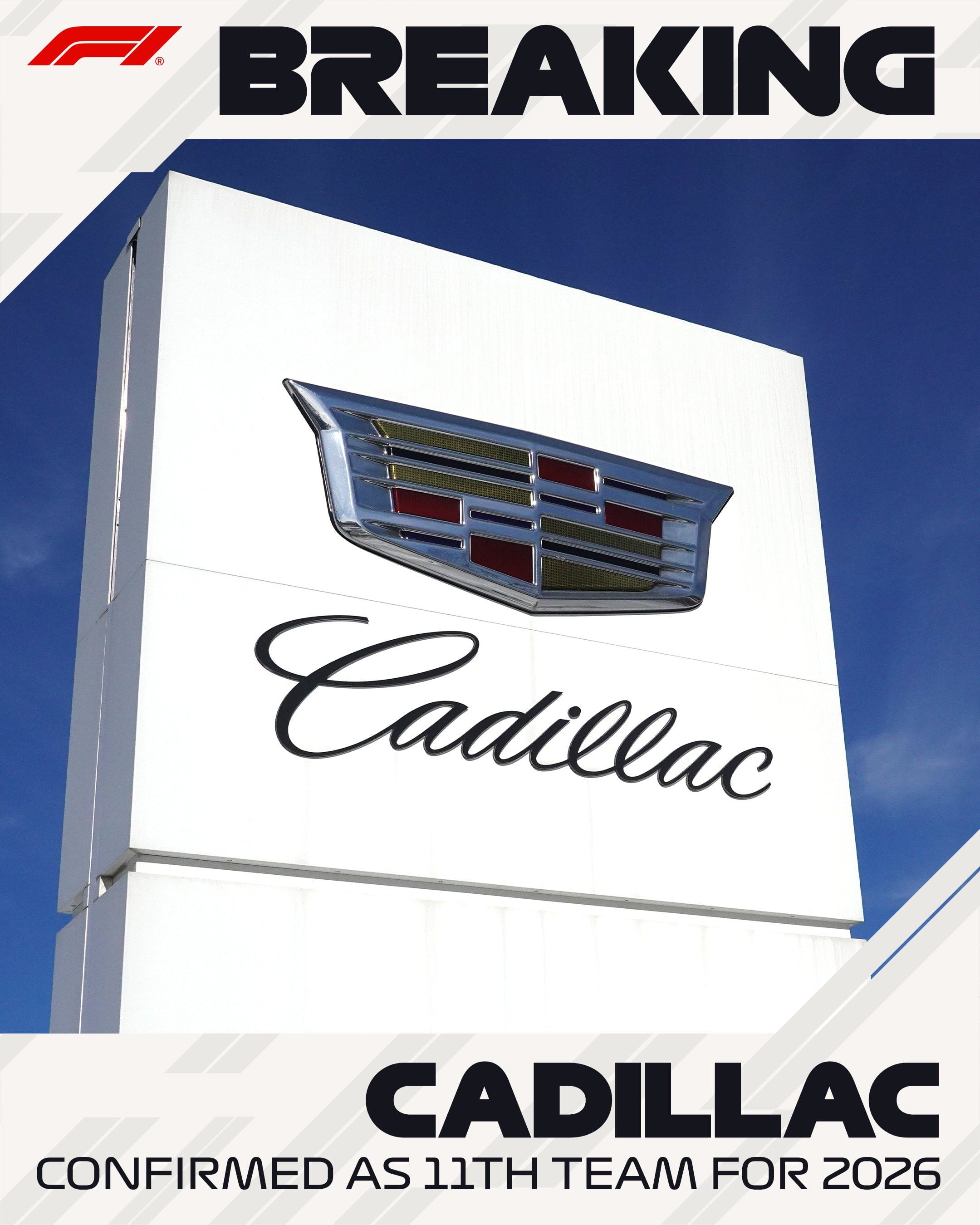 La Fórmula 1 confirmó de forma oficial que Cadillac es la nueva escudería. (Foto: @F1)