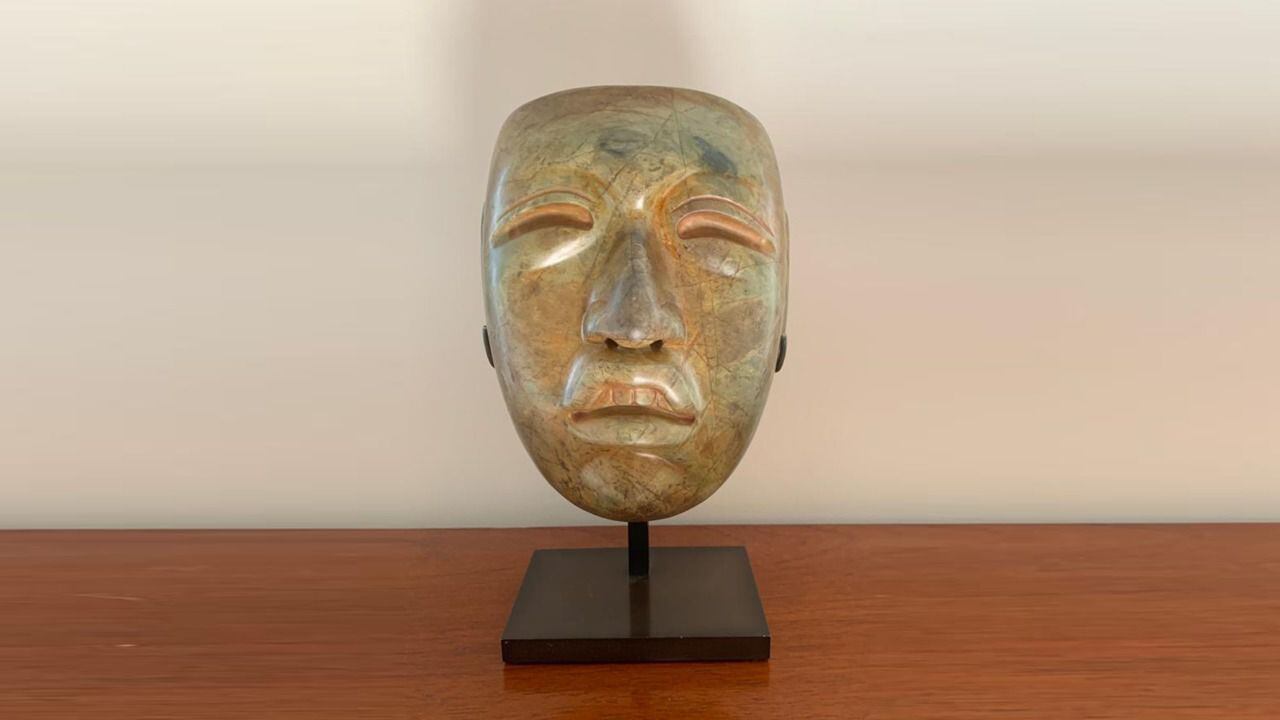 ¡De vuelta a casa! Máscara olmeca de 3,500 años de antigüedad será restituida a México