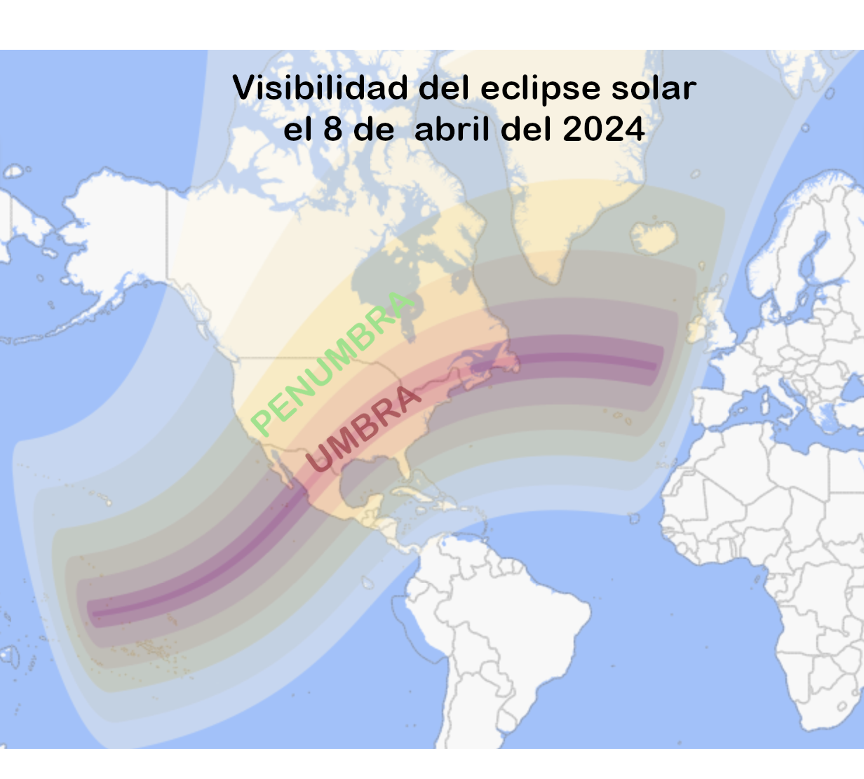 Esta será la trayectoria del eclipse solar 2024, de acuerdo con la UNAM. Mazatlán, Sinaloa, será la ubicación ideal para observarlo.