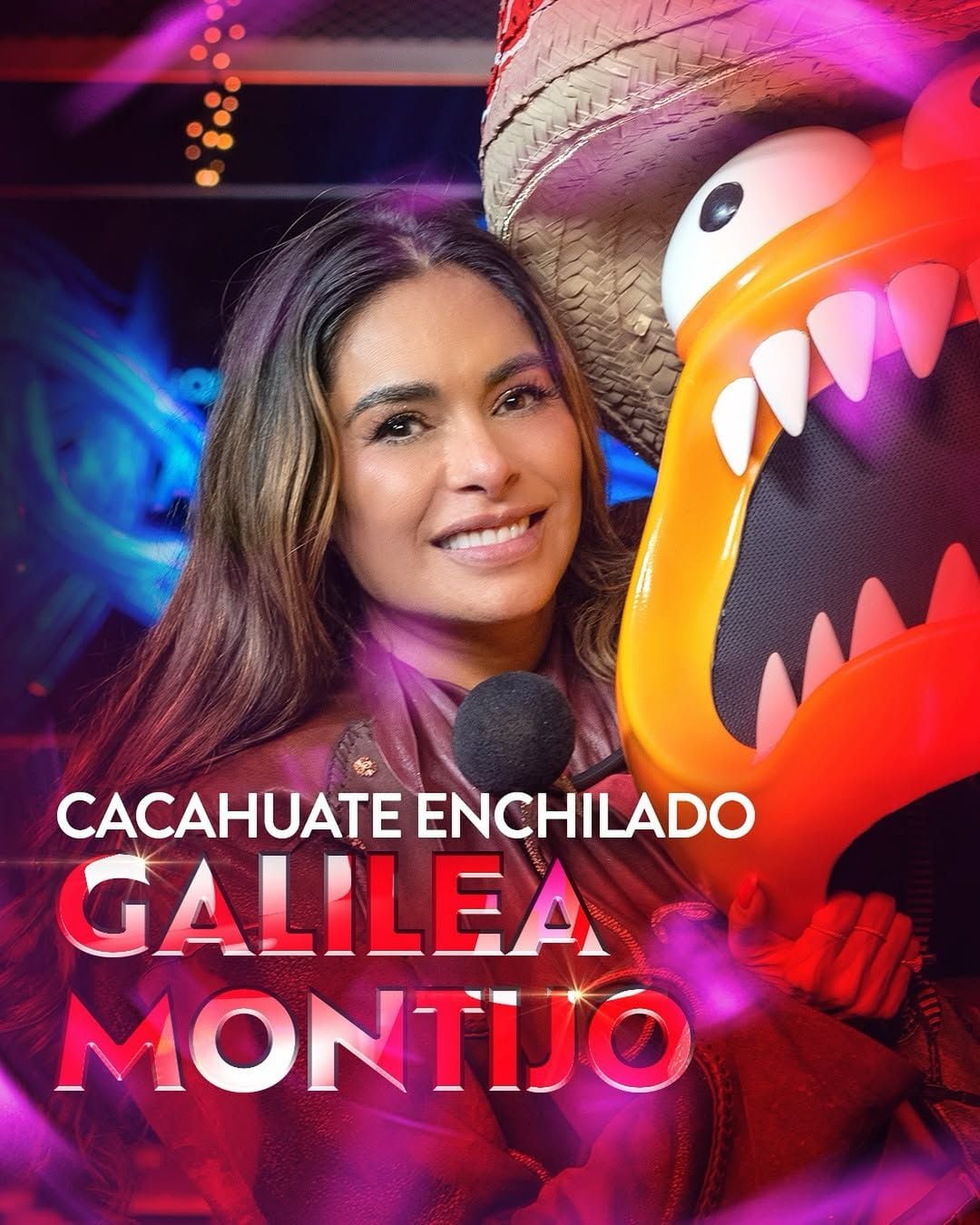 Galilea Montijo se reveló como Cacahuate enchilado en 'Quién es la Máscara 2024' (Foto: @quieneslamascara).