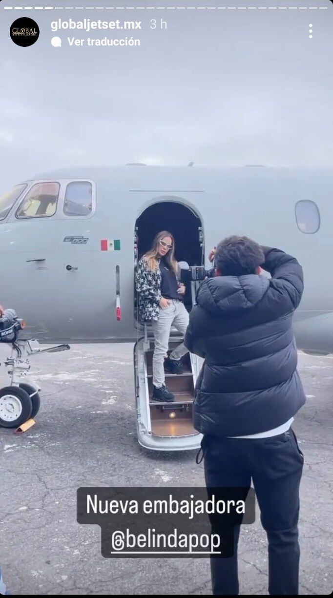 La cantante acudió al aeropuerto para una sesión de fotos. (Foto: Instagram / globaljetset.mx). 