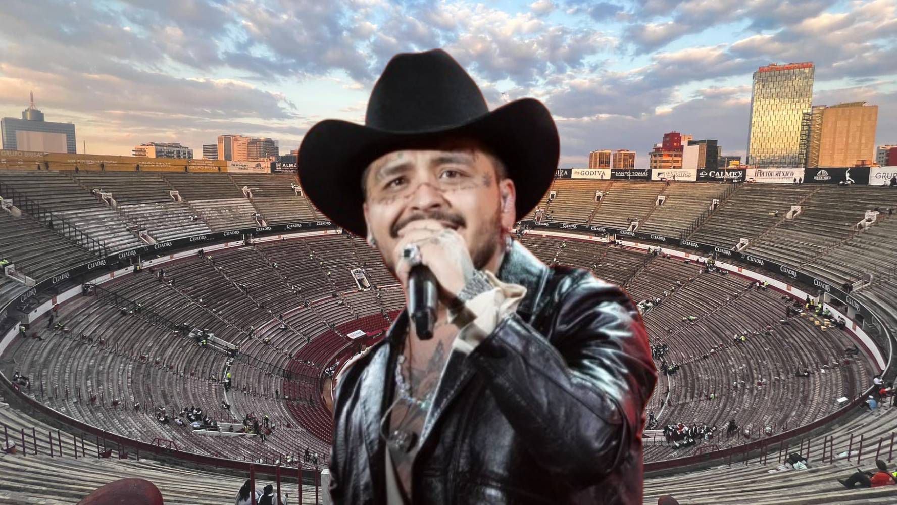 El concierto de Christian Nodal aún no comenzaba cuando se presentó el sismo. (Foto: Especial El Financiero)