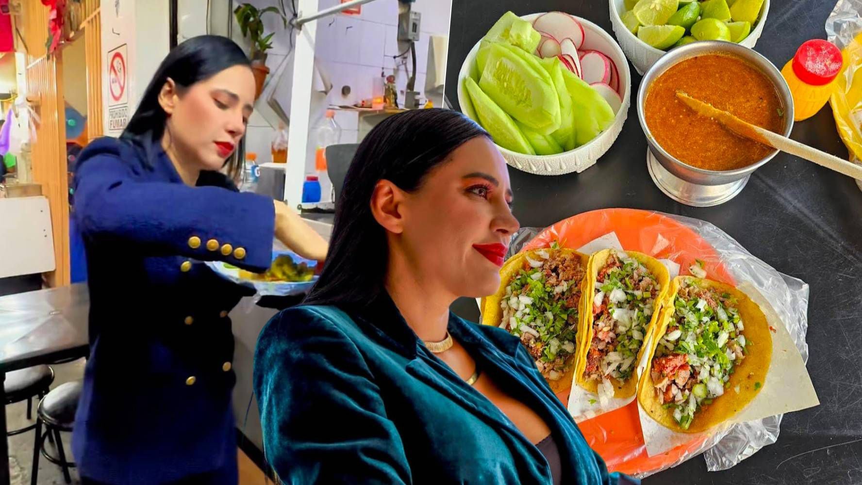 ‘De longaniza, con su nopalito’: Sandra Cuevas come en histórica taquería de CDMX; estos son los precios